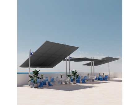 Maistra: tonnelle / pergola coulissable, rétractable et réglable en hauteur