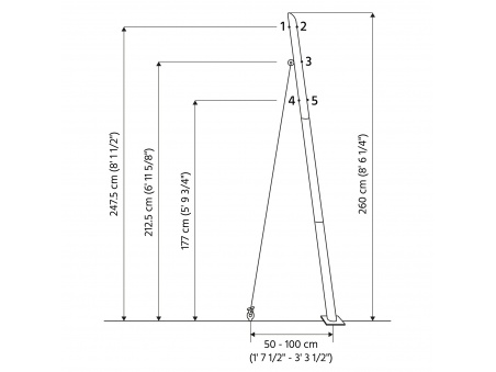 EZ Mast - Le Mât Inox 304 pour Voiles d'Ombrage