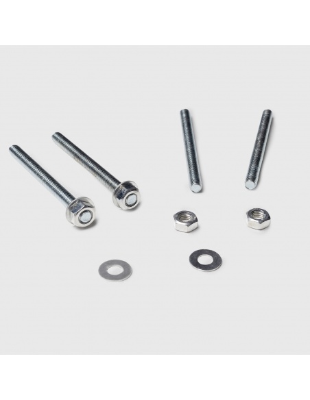 Jeu de 4 tiges filetées en acier galvanisé M12 longueur 13 cm