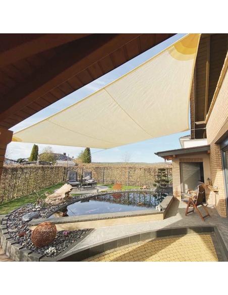 Saill imperméable - voile d'ombrage étanche haute qualité anti-pluie