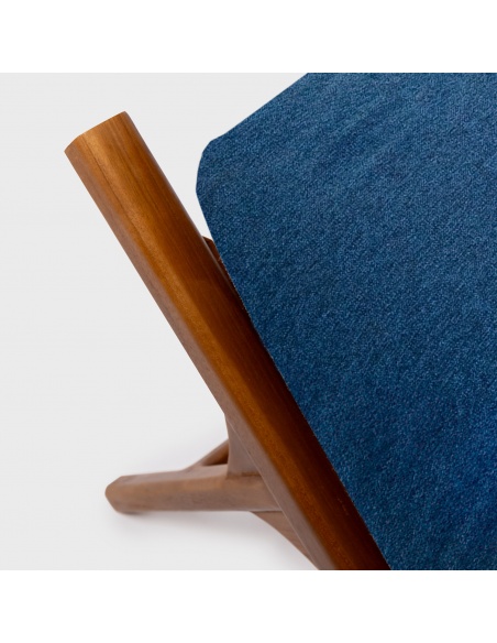 Tuga: Lit de soleil en teck avec design nautique unique