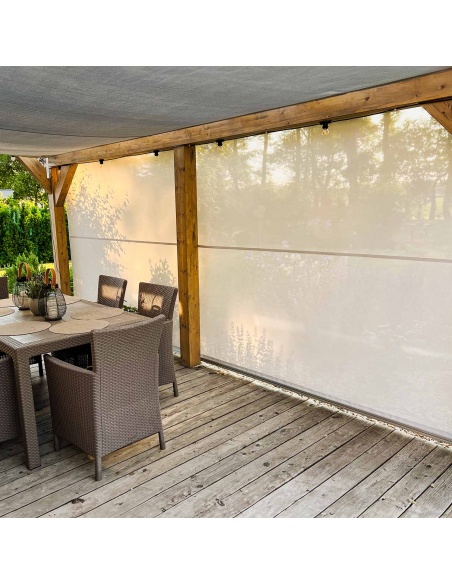 Reef Roll - Store Extérieur Vertical avec Câbles Latéraux SUR MESURE