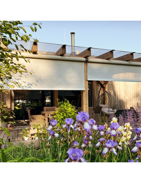 Reef Roll - Store Extérieur Vertical avec Câbles Latéraux SUR MESURE