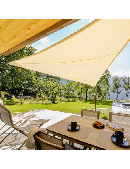Solaria Imperméable - notre meilleure voile d'ombrage avec coupe radial
