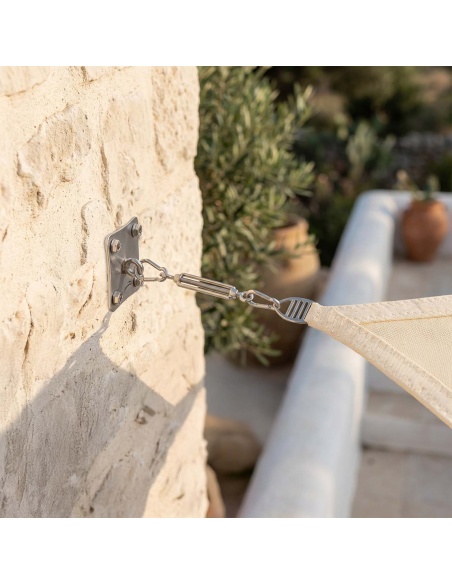 Ancrage sur paroi EZ Wall Fix avec Plaque Tendeur pour Voiles Ombrage