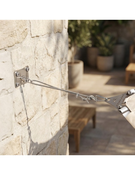 Kit d'Ancrage Paroi SimplE Avec Corde Nautique