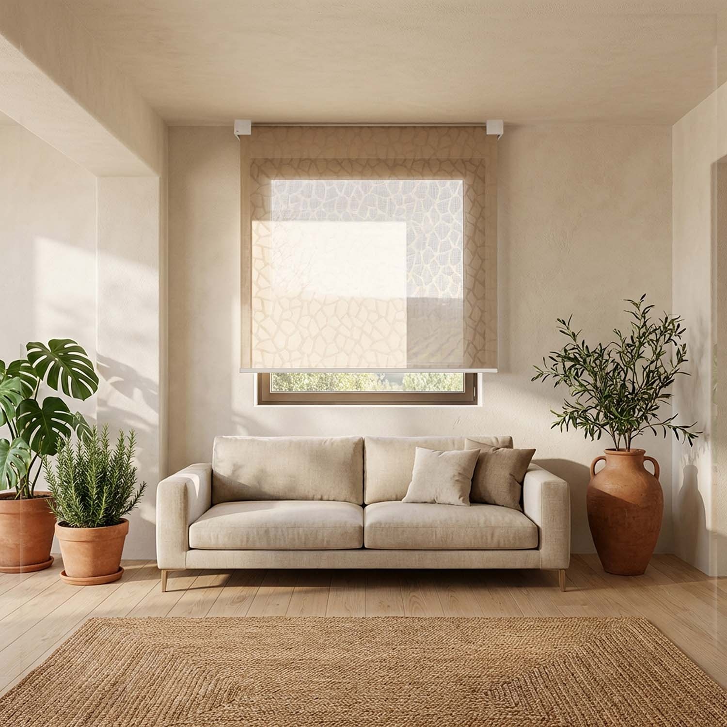 Kyma: store vertical avec plaque design ondulée