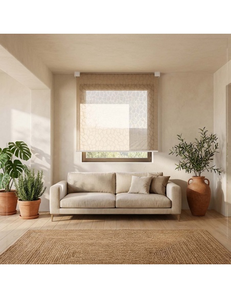 Recta: store vertical avec plaque design géométrique