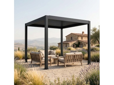 Lyra T6: Pergola bioclimatique avec 6 technologies uniques