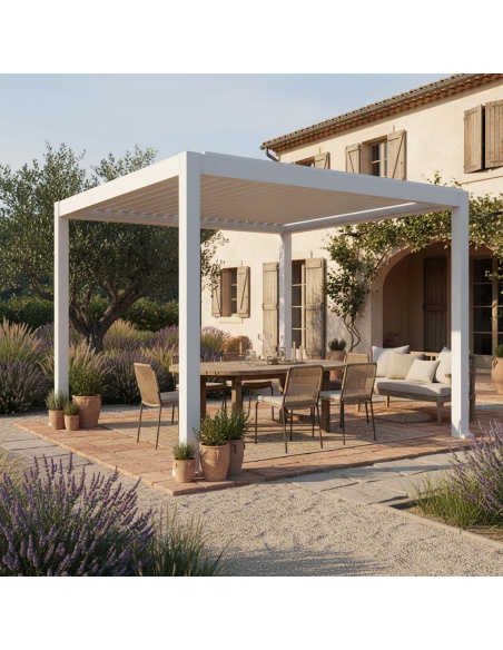 Lyra T6: Pergola bioclimatique avec 6 technologies uniques