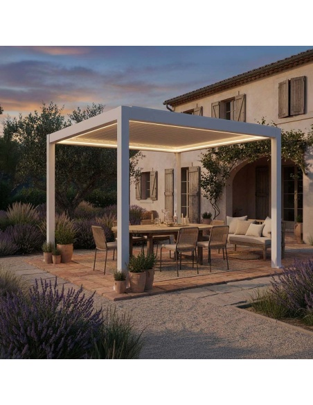 Lyra T6: Pergola bioclimatique avec 6 technologies uniques
