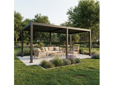 Lyra T6: Pergola bioclimatique avec 6 technologies uniques