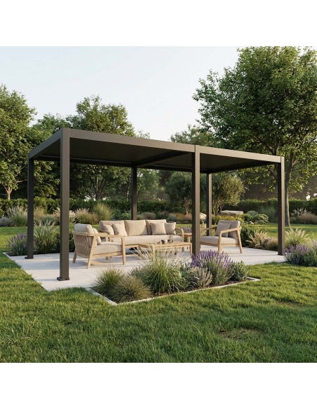 Lyra T6: Pergola bioclimatique avec 6 technologies uniques