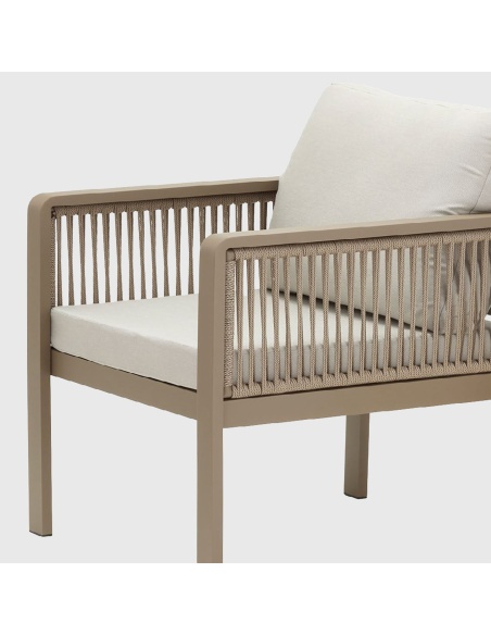 Genova : salon de jardin artisanal avec corde tressée à la main