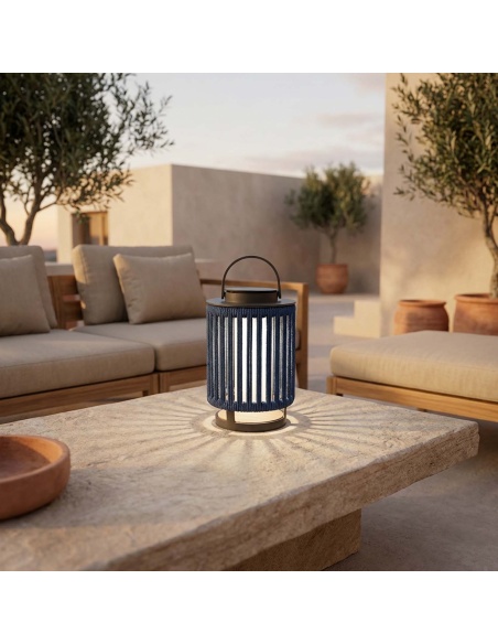 Marinea : Lampe d’extérieur en corde tressée