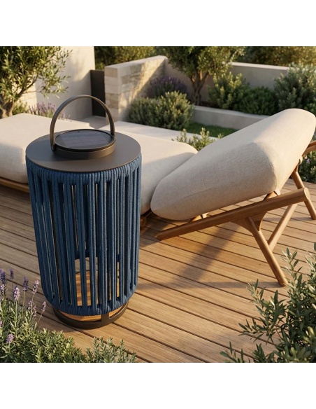 Marinea : Lampe d’extérieur en corde tressée