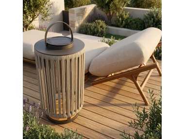 Marinea : Lampe d’extérieur en corde tressée