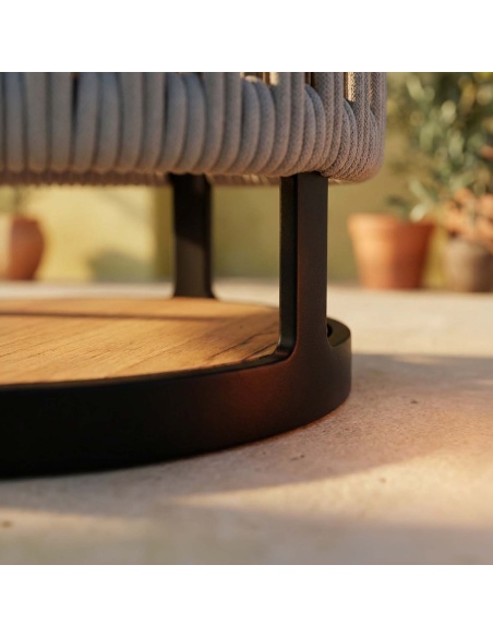 Marinea : Lampe d’extérieur en corde tressée