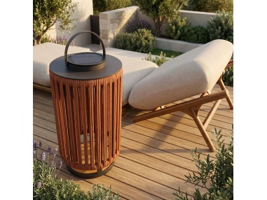 Marinea : Lampe d’extérieur en corde tressée