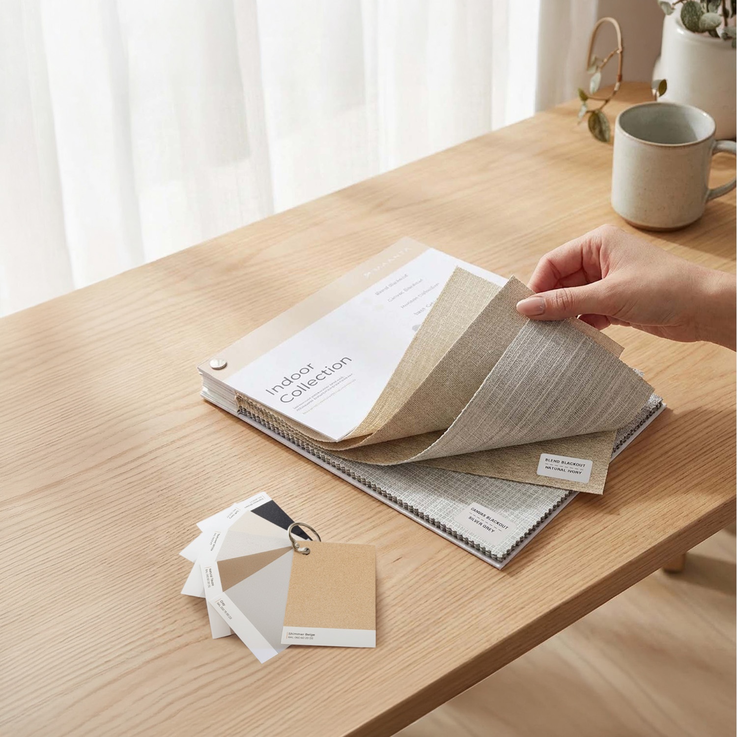 Échantillons tissu store enrouleur: Couleurs & matières