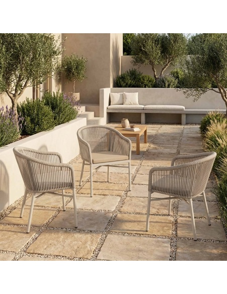 Liara : Chaise d'Extérieur en Corde Oléfin Anti-UV