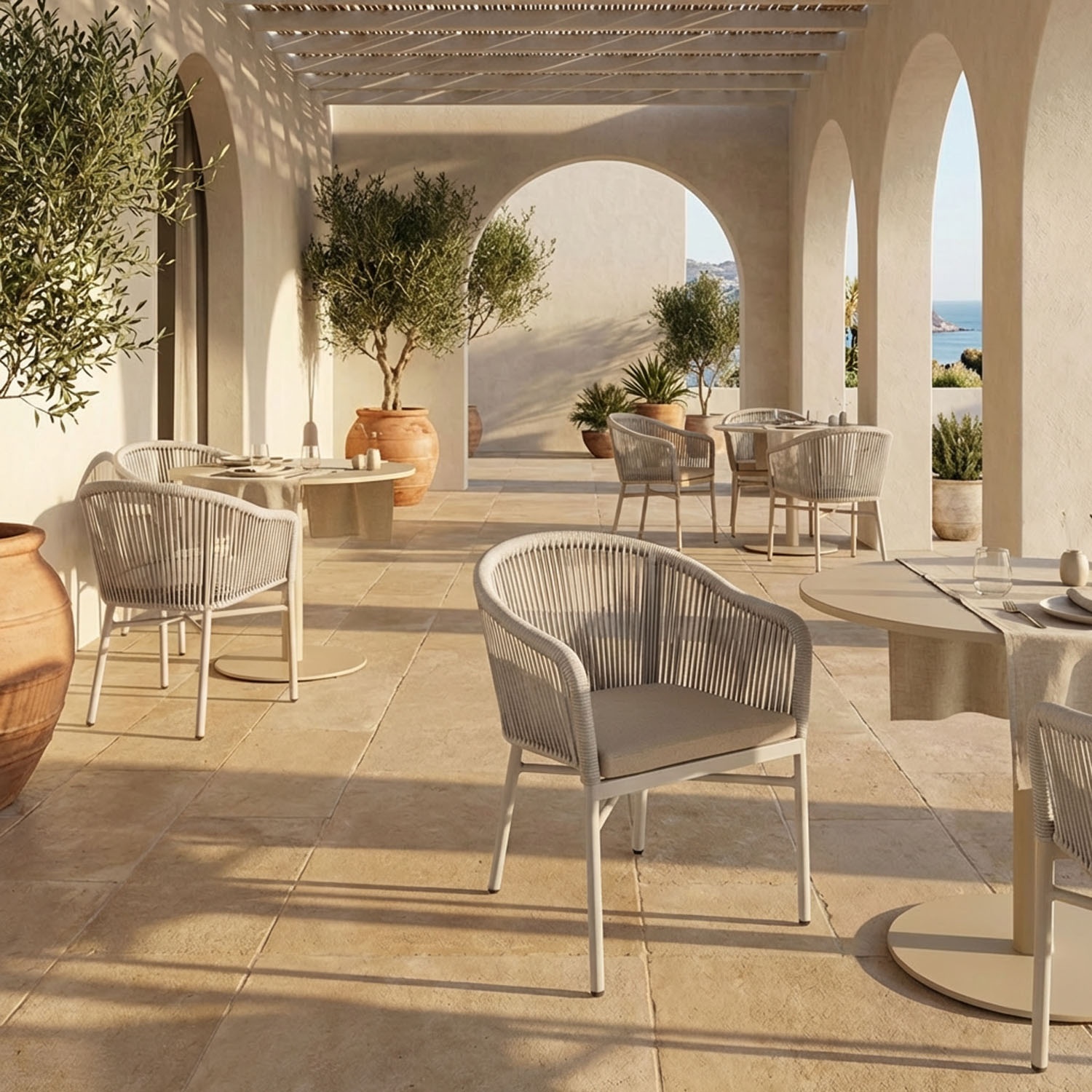 Set 2 Liara - Chaise outdoor en corde