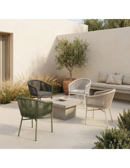 Liara : Chaise d'Extérieur en Corde Oléfin Anti-UV