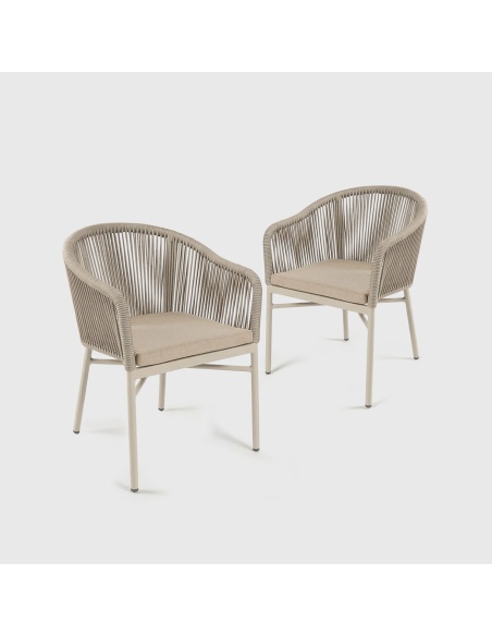 Liara : Chaise d'Extérieur en Corde Oléfin Anti-UV
