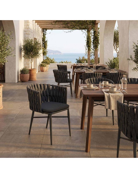 Torcea : Chaise de Jardin en Corde Plate Large