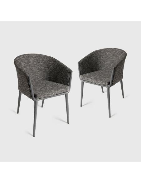 Mitara : Fauteuil de Repas Outdoor en Tissu Teint dans la Masse