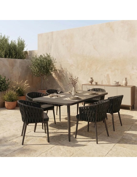 Conviva : Table de Repas de Jardin en Aluminium