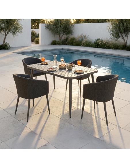 Conviva : Table de Repas de Jardin en Aluminium
