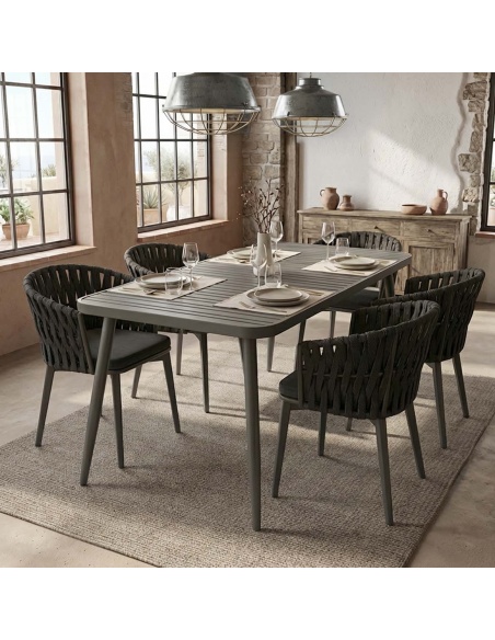 Conviva : Table de Repas de Jardin en Aluminium