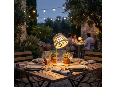 Mini Ropelle : Lampe de table rechargeable en corde Olefin