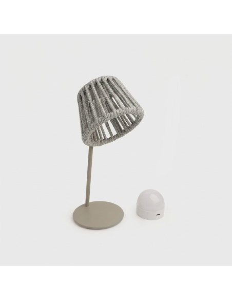Mini Ropelle : Lampe de table rechargeable en corde Olefin