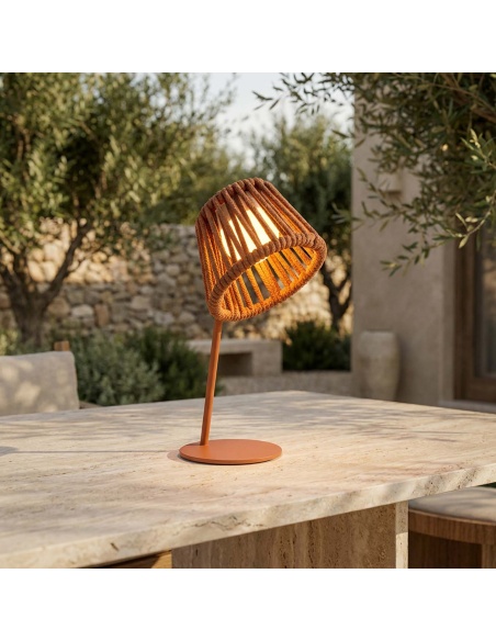 Mini Ropelle : Lampe de table rechargeable en corde Olefin