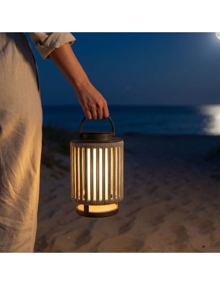 Marinea : Lampe d’extérieur en corde tressée