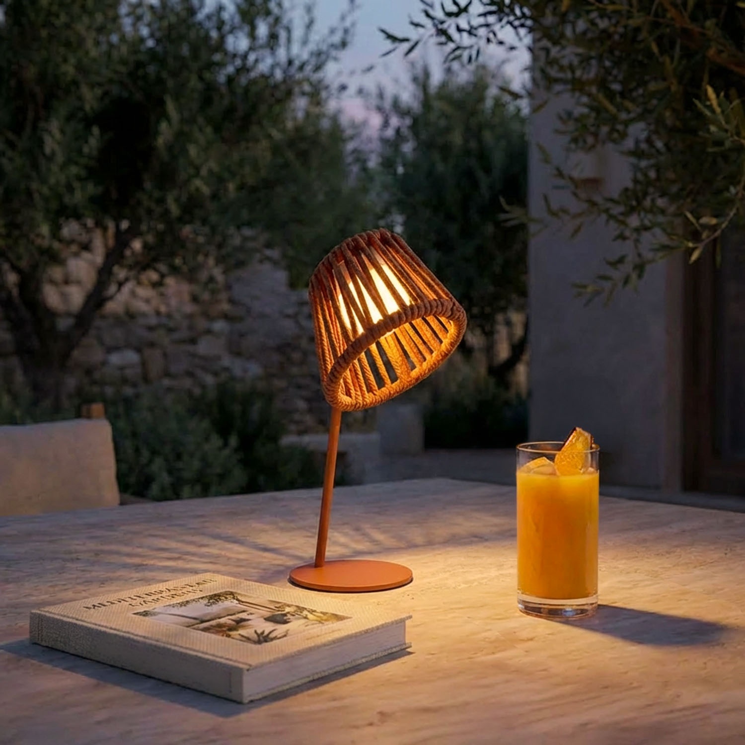 Mini Ropelle : Lampe de table rechargeable en corde Olefin