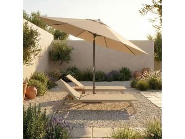 Lybra : Parasol à Mât Central Inclinable avec Technologie EquiTilt®