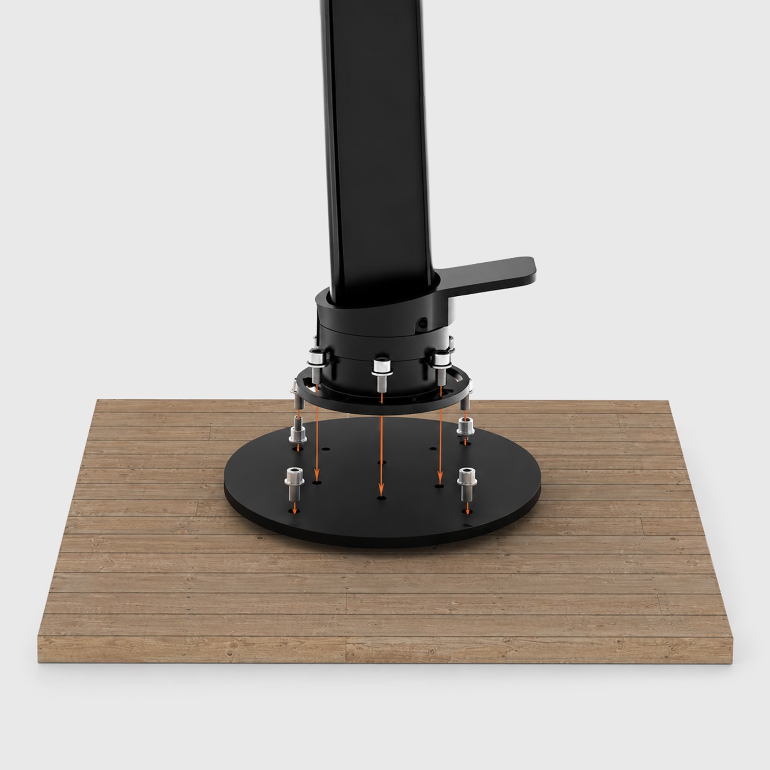 Platine d'ancrage pour terrasse en bois - Compatible avec Auriga, famille Cygnus et Hydrus