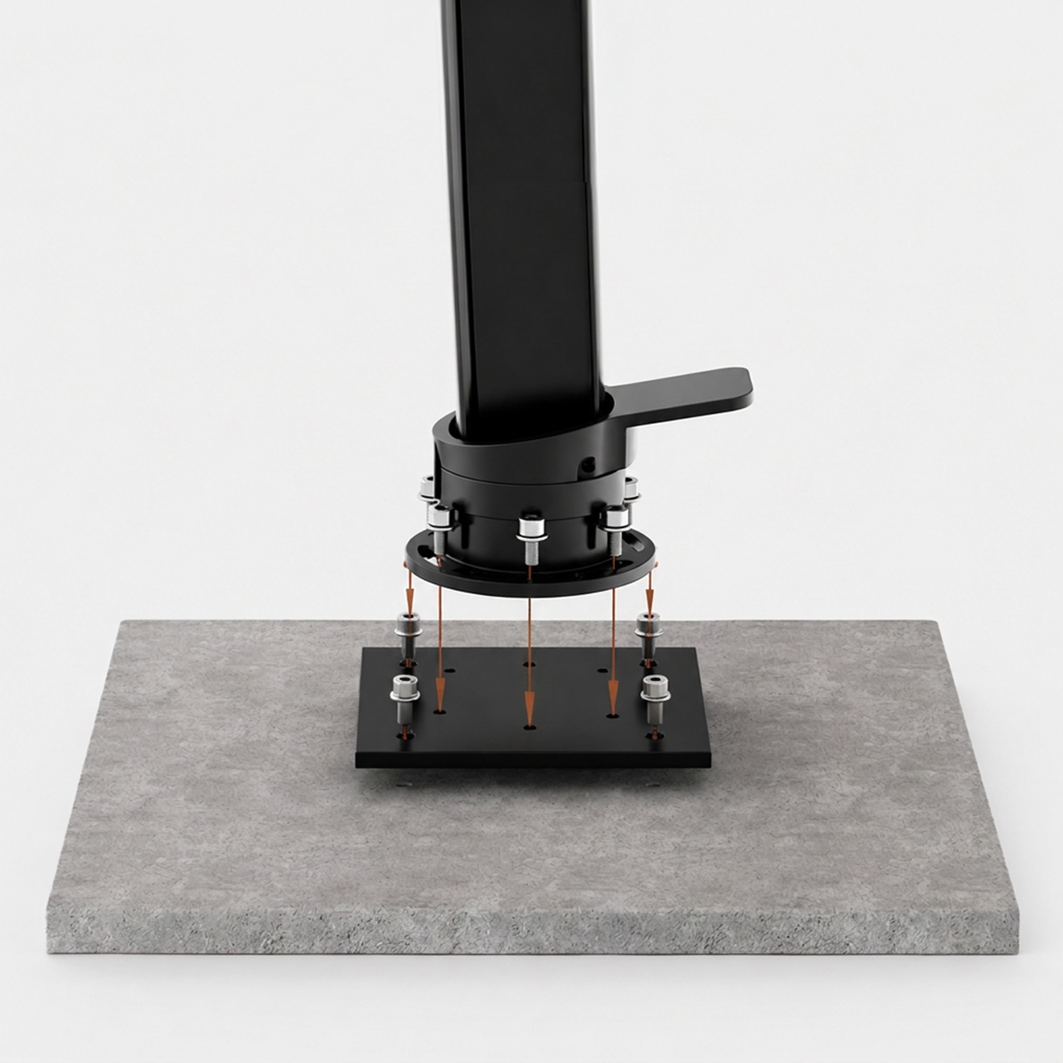 Platine d'ancrage pour béton - Compatible avec Auriga, famille Cygnus et Hydrus