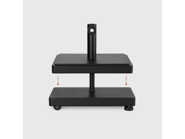 Lest supplémentaire carré 9 kg - Socle de parasol carré ciment