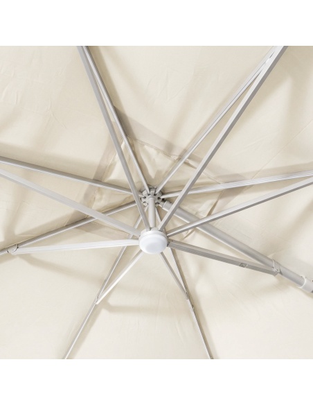 Auriga : Parasol Déporté Inclinable avec LED Solaires Intégrées