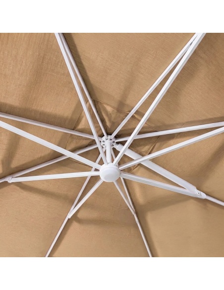 Auriga : Parasol Déporté Inclinable avec LED Solaires Intégrées