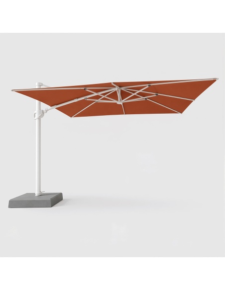 Auriga : Parasol Déporté Inclinable avec LED Solaires Intégrées