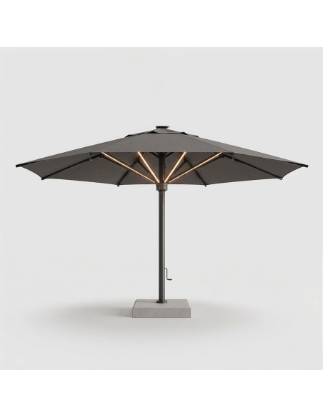 Hydrus : Parasol Professionnel à Pied Central 5×5 m et Ø6 m