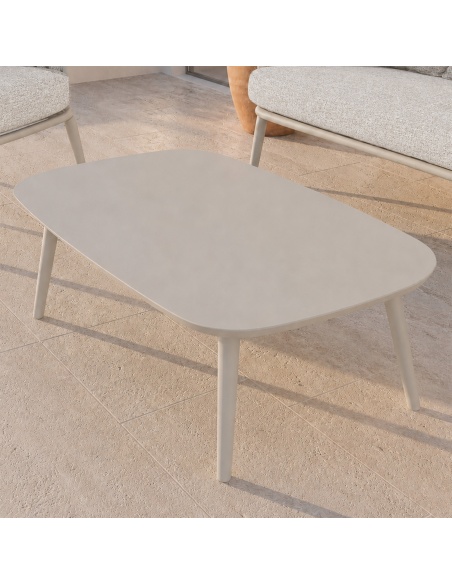 Quieta : Salon de Jardin 5 Places en Aluminium et Corde