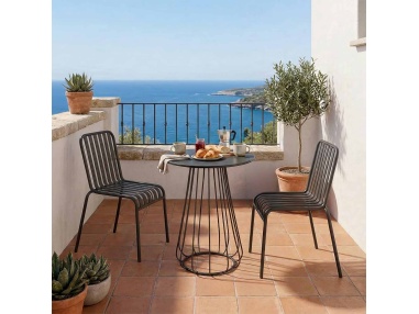 Plaka : Table Bistrot d'Extérieur Design en Tige de Fer
