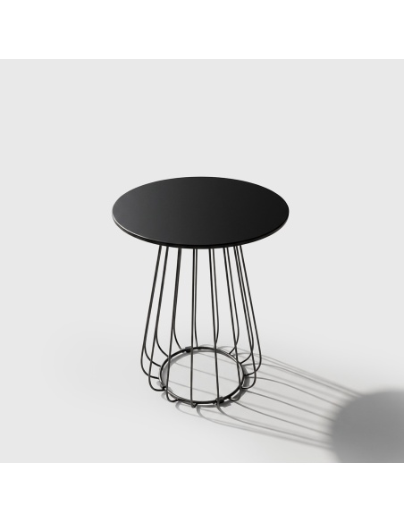 Plaka : Table Bistrot d'Extérieur Design en Tige de Fer