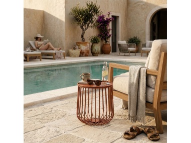 Plana : Table Basse d'Extérieur en Tige de Fer Robuste